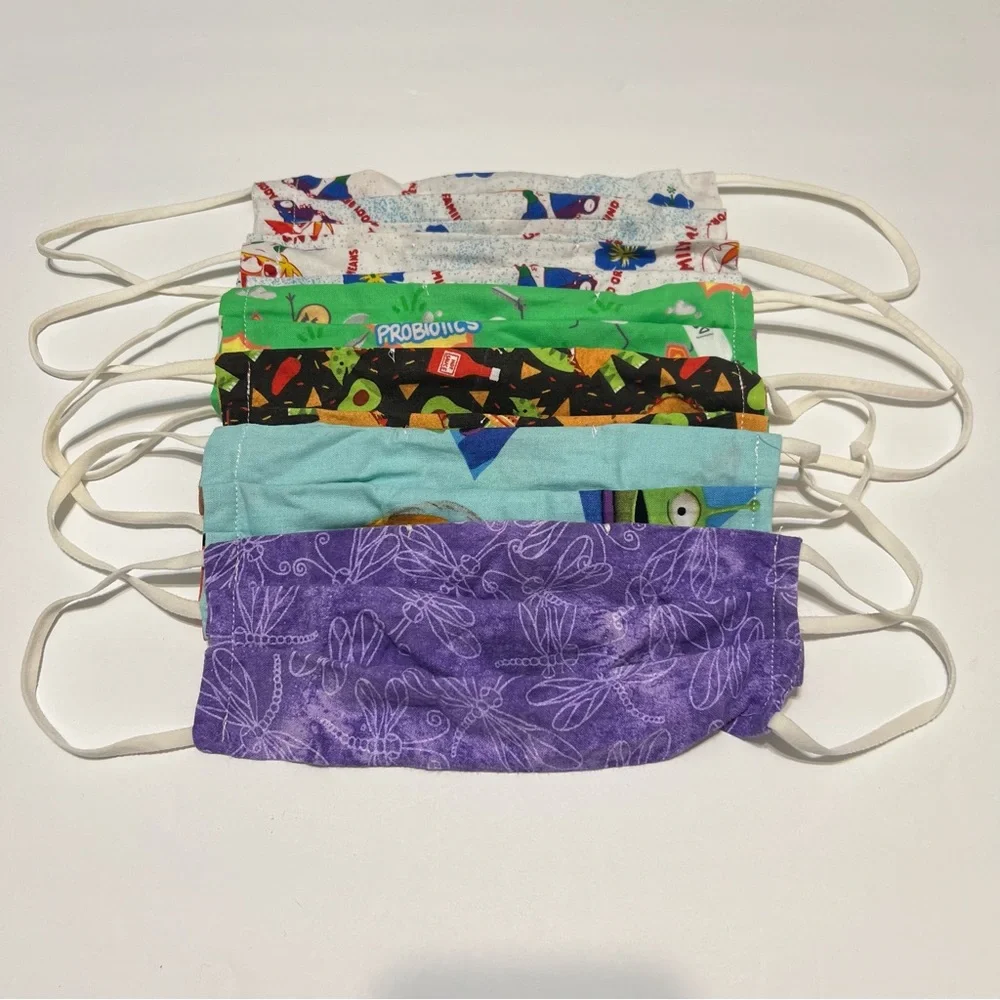 Reusable Cloth Face Masks Bundle of 6 Handmade with Filters
